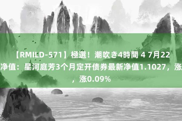 【RMILD-571】極選！潮吹き4時間 4 7月22日基金净值：星河庭芳3个月定开债券最新净值1.1027，涨0.09%