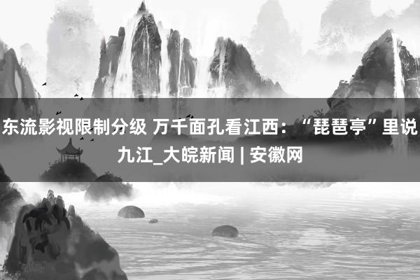 东流影视限制分级 万千面孔看江西：“琵琶亭”里说九江_大皖新闻 | 安徽网