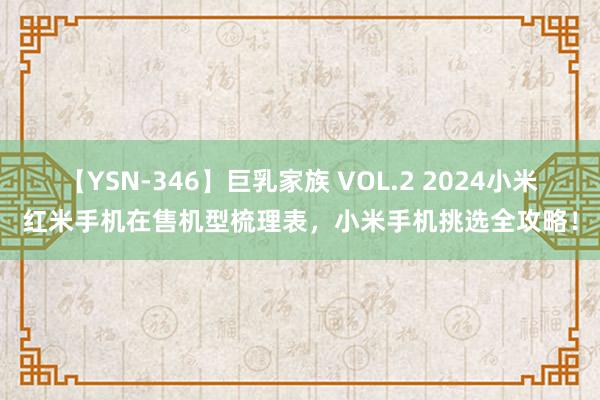 【YSN-346】巨乳家族 VOL.2 2024小米红米手机在售机型梳理表，小米手机挑选全攻略！