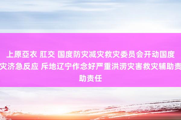 上原亞衣 肛交 国度防灾减灾救灾委员会开动国度救灾济急反应 斥地辽宁作念好严重洪涝灾害救灾辅助责任