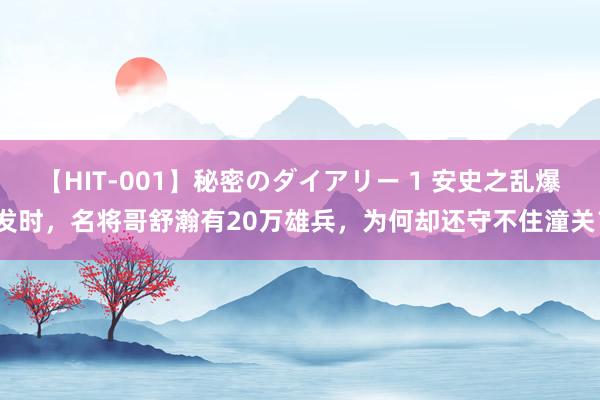 【HIT-001】秘密のダイアリー 1 安史之乱爆发时，名将哥舒瀚有20万雄兵，为何却还守不住潼关？