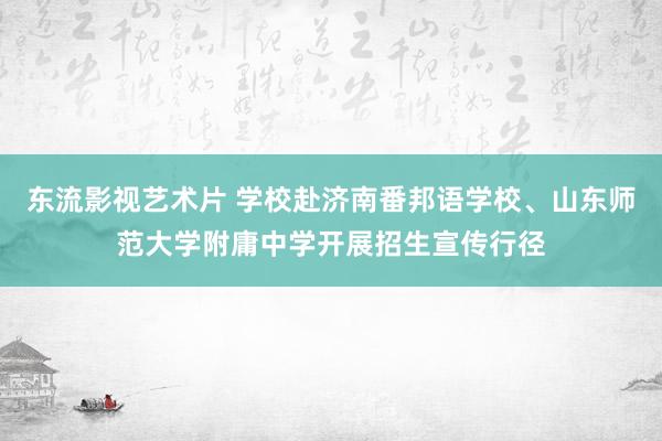 东流影视艺术片 学校赴济南番邦语学校、山东师范大学附庸中学开展招生宣传行径