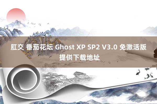 肛交 番茄花坛 Ghost XP SP2 V3.0 免激活版 提供下载地址